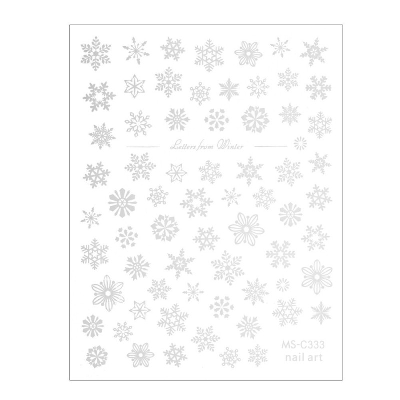 Nálepky na nechty vločky C333