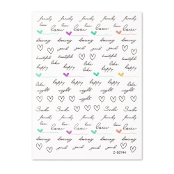 Nálepky na nechty Srdiečka - Valentín D5744