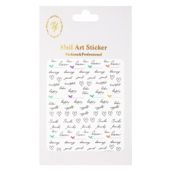 Nálepky na nechty Srdiečka - Valentín D5744