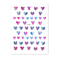 Nálepky na nechty Srdiečka - Valentín D5467