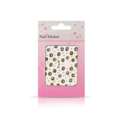 Halloween nálepky na nechty - tekvica zlatá a strieborná