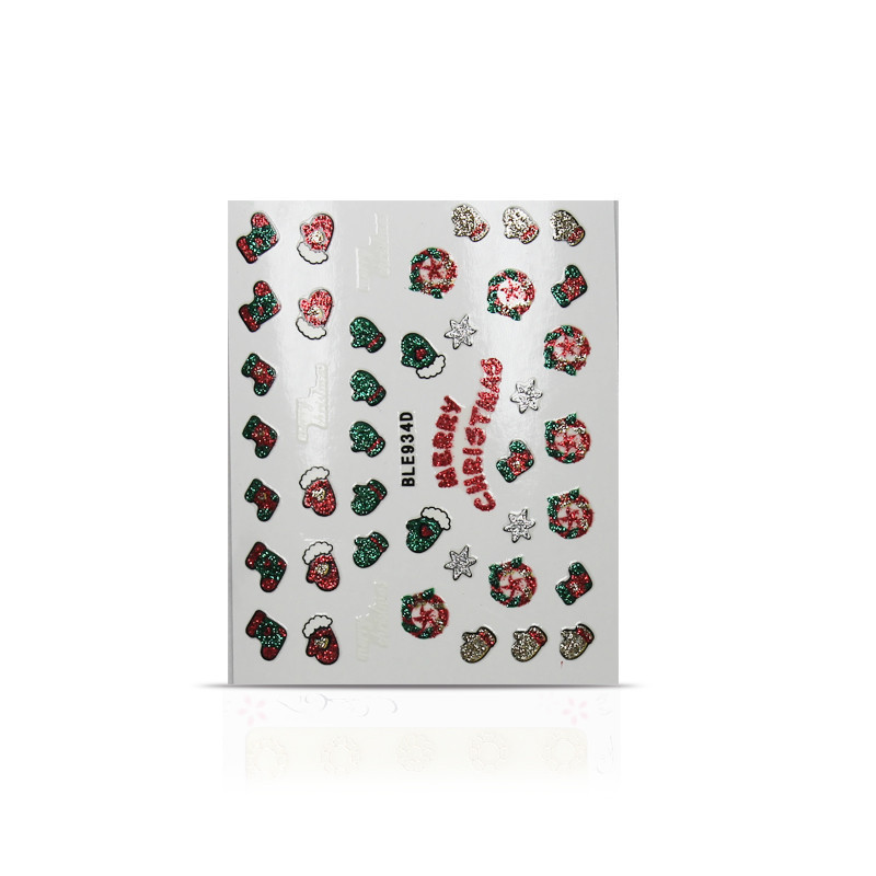 Vianočná nálepka na nechty 934