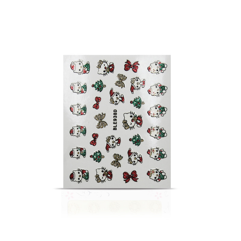 Vianočná nálepka na nechty 938