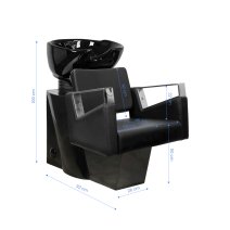 Gabbiano Wilno Kadernícky umývací agregát čierny