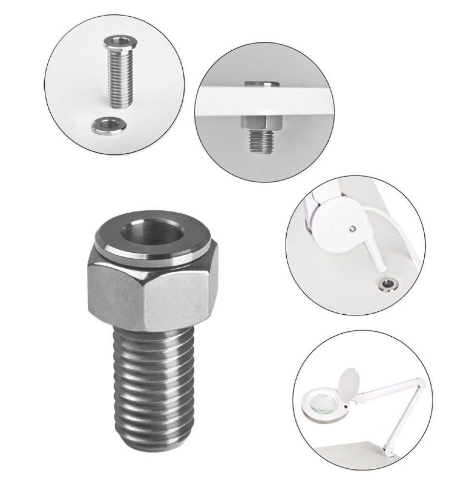 Držiak lampy na lupu z nerezovej trubice