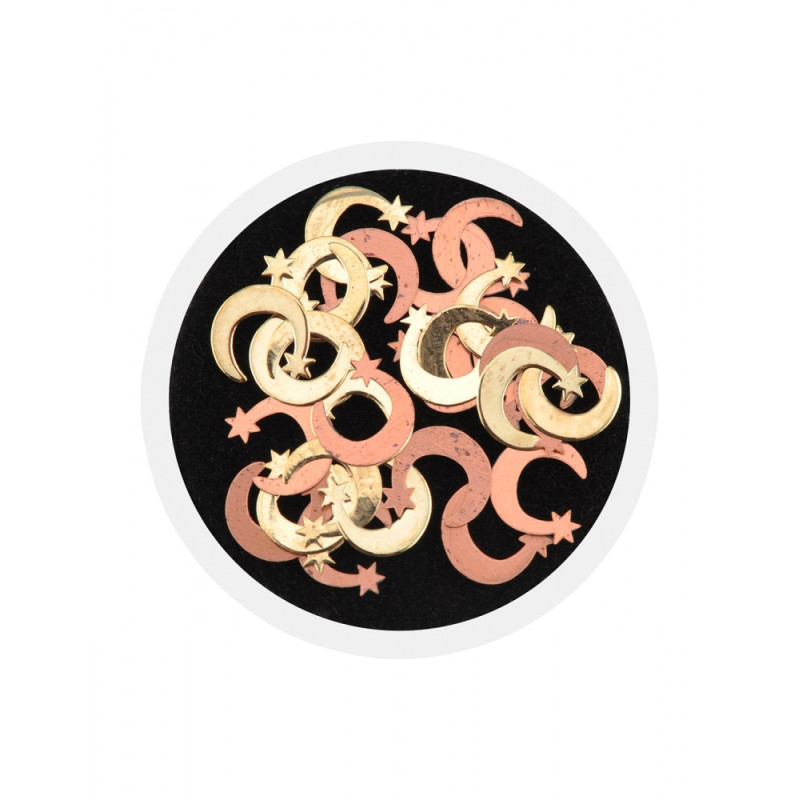 Halloween ozdoba na nechty - mesiac a hviezda