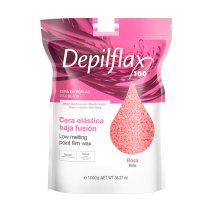 Depilflax 100 flexibilný depilačný vosk s nízkou teplotou topenia perleťová ružová rosa 1000g