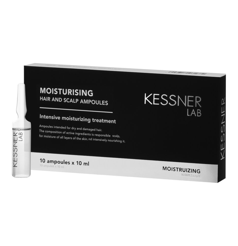 KESSNER LAB Hydratačné ampulky na vlasovú pokožku a vlasy 10 x 10 ml