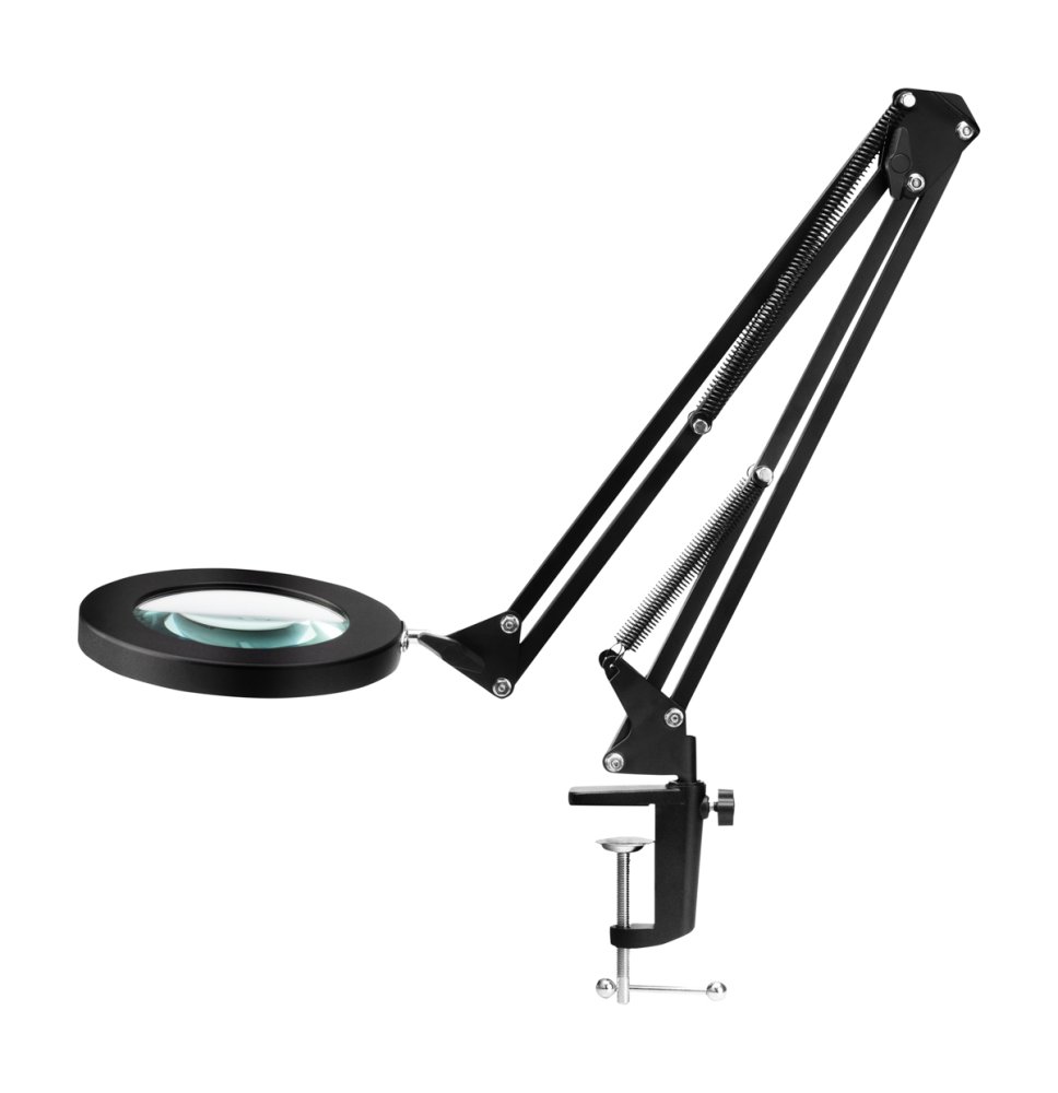 ČIERNA LED STOLNÁ LUPA LAMPA GLOW 308