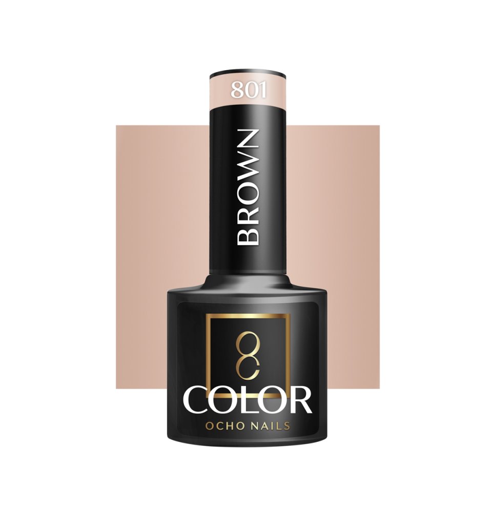 OCHO NAILS Hybridný lak na nechty hnedý 801 -5 g