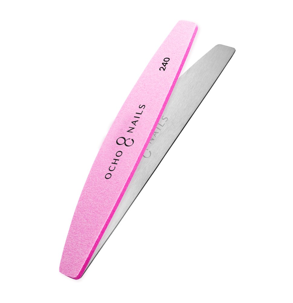Ocho Nails polmesiac kovový jadrový pilník + leštičky 240 10 ks.