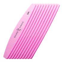 Ocho Nails polmesiac kovový jadrový pilník + leštičky 240 10 ks.