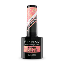 CLARESA BRUSH EASY GEL GLITTER PEACH 5g