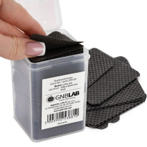 Bezprašné perforované vatové tampóny na nechty 5x5 cm čierne 200 ks