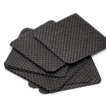 Bezprašné perforované vatové tampóny na nechty 5x5 cm čierne 200 ks