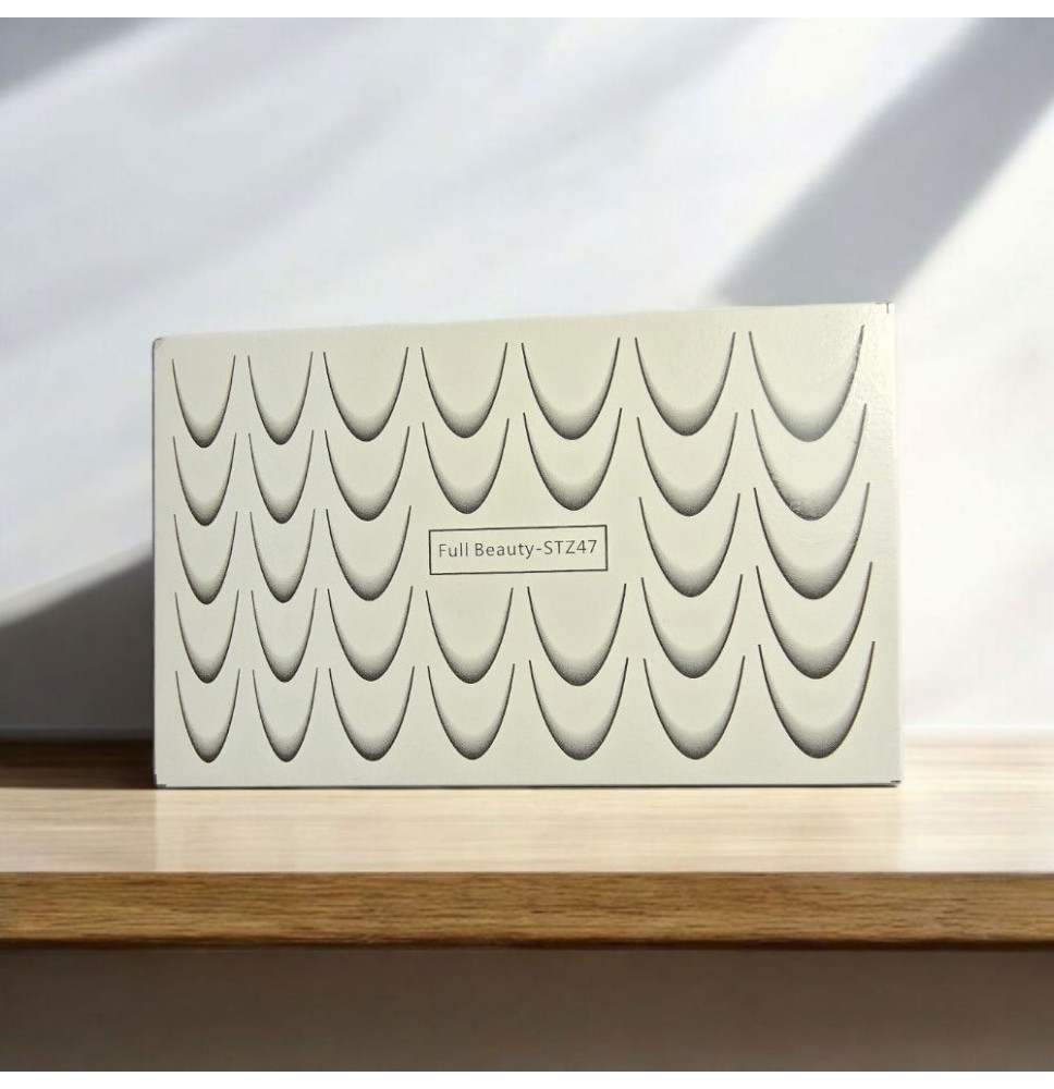 Gradientové francúzske vodolepky na nechty French Ombre čierna STZ47