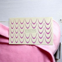 Gradientové francúzske vodolepky na nechty French Ombre fialové STZ40