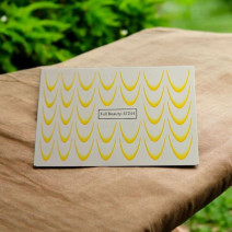 Gradientové francúzske vodolepky na nechty French Ombre žlté STZ44