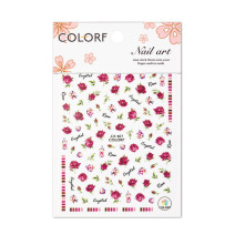 Samolepiace  nálepky na nechty kvety ruže CA461
