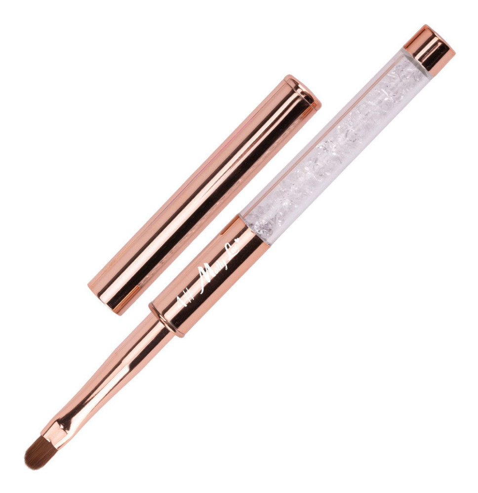 Molly Lac štetec na gél č.4 so zlatými zirkónmi – oválny