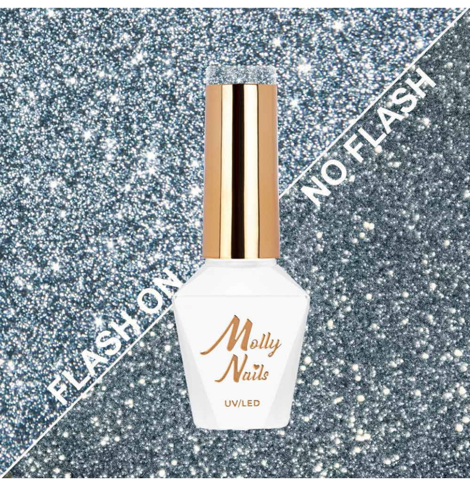 Molly Nails gél lak Flashing Lights Bling it Back HEMA/Di-HEMA Free 8g Nr 567