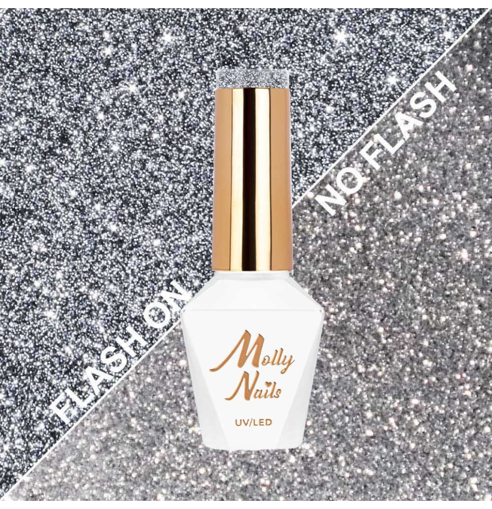 Molly Nails gél lak Flashing LightsMetal Mind HEMA/Di-HEMA Free 8g Nr 565