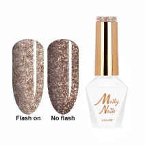 Molly Nails gél lak Flashing Lights Bitter Brown HEMA/Di-HEMA Free 8g Nr 564