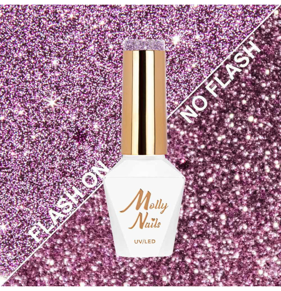 Molly Nails gél lak Flashing Lights Oh, so glow! HEMA/Di-HEMA Free 8g Nr 562