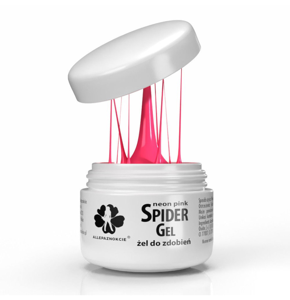 Allepaznokcie spider gél 2 neón ružový 3ml