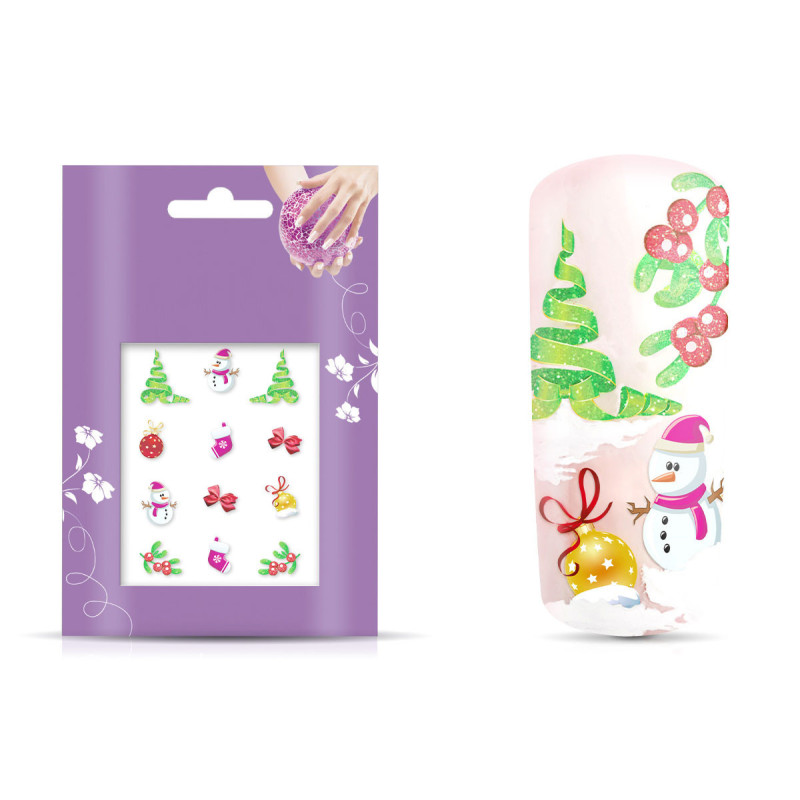 Vodolepka na nechty | Christmas Glitter Tattoo 1