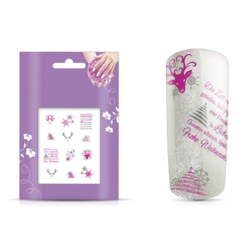 Vodolepka na nechty | Christmas Glitter Tattoo 24