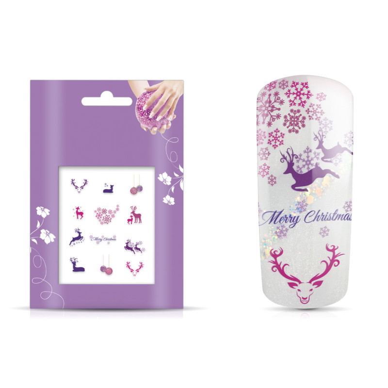 Vodolepka na nechty | Christmas Glitter Tattoo 23