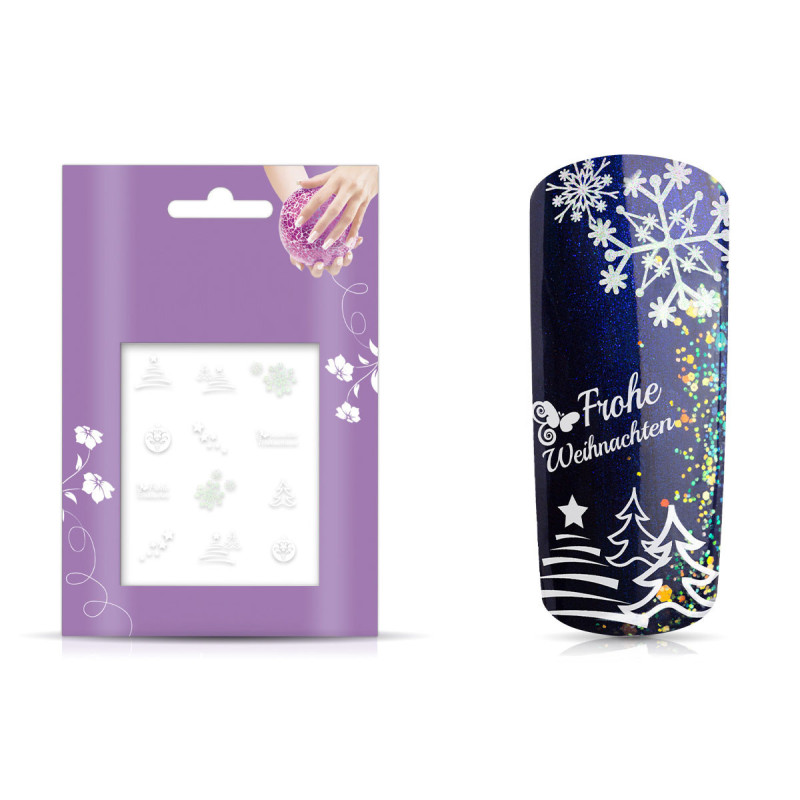 Vodolepka na nechty | Christmas Glitter Tattoo 13