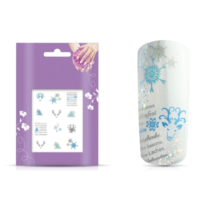 Vodolepka na nechty | Christmas Glitter Tattoo 16