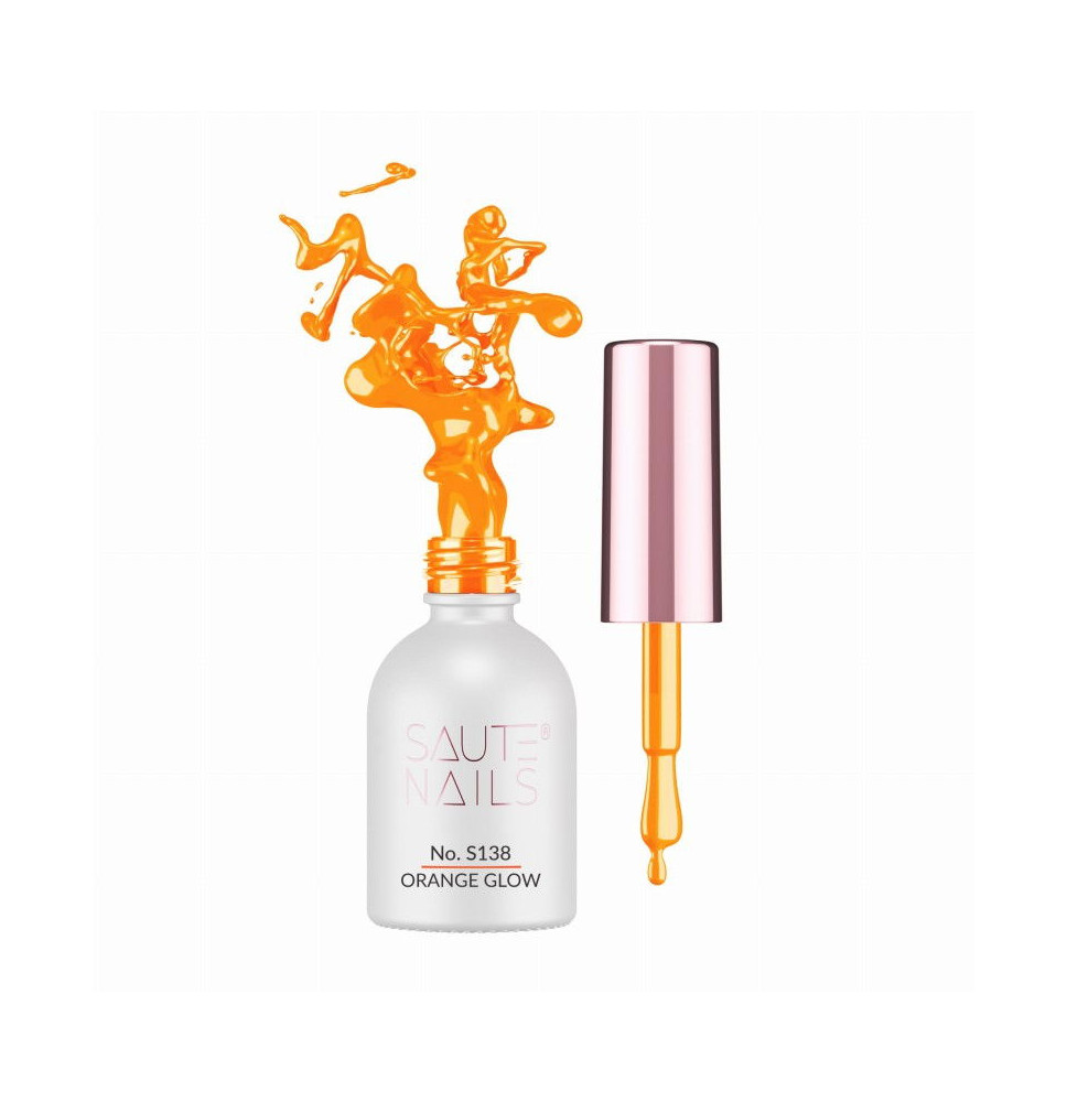 Gél lak na nechty Saute Nails S138 Orange Glow 8ml