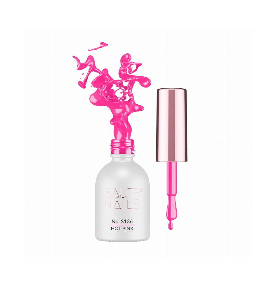 Gél lak na nechty Saute Nails S136 Hot Pink 8ml