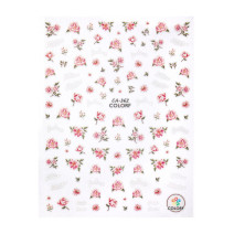 Samolepiace Nálepky na Nechty – Kvety a Nápisy CA-362