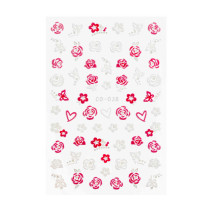 Samolepiace 3D Valentínske Nálepky na Nechty – Kvety CO-038