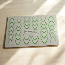 Gradientové francúzske vodolepky na nechty French Ombre zelené STZ54