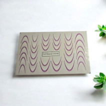 Gradientové francúzske vodolepky na nechty French Ombre fialové STZ48