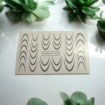 Gradientové francúzske vodolepky na nechty French Ombre čierne STZ55