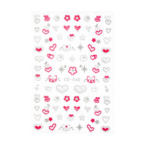 Samolepiace Valentínske Nálepky na Nechty CO040