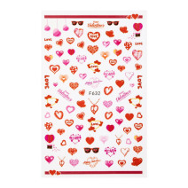 Samolepiace Valentínske Nálepky na Nechty F632