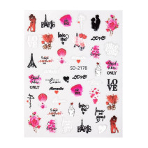 Samolepiace Valentínske Nálepky na Nechty SD2178