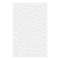 Samolepiace Valentínske Nálepky na Nechty F926 biele