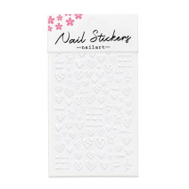 Samolepiace Valentínske Nálepky na Nechty F926 biele