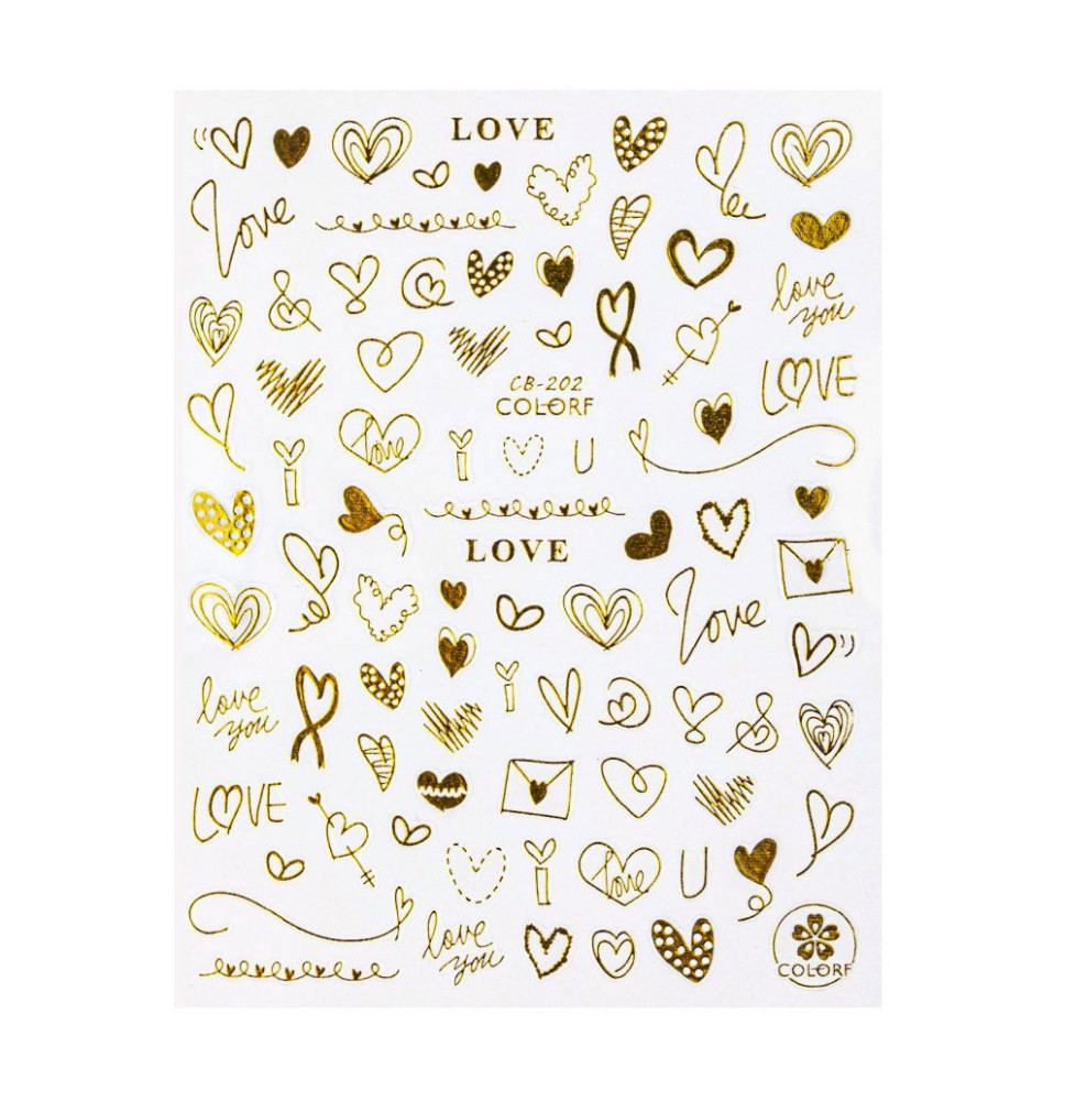 Samolepiace Valentínske Nálepky na Nechty CB-202