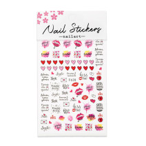 Samolepiace Valentínske Nálepky na Nechty F628