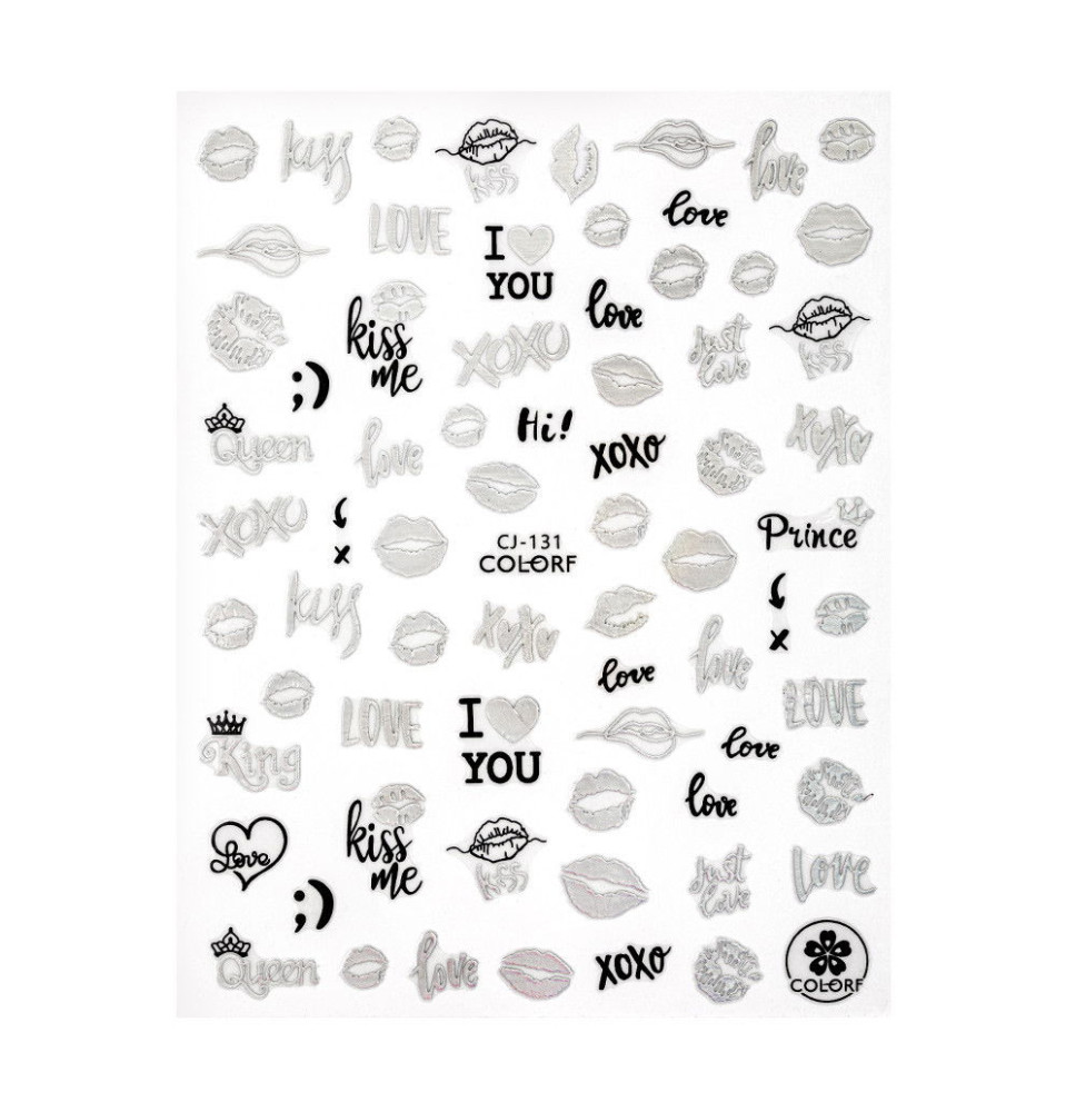 Samolepiace Valentínske Nálepky na Nechty CJ131
