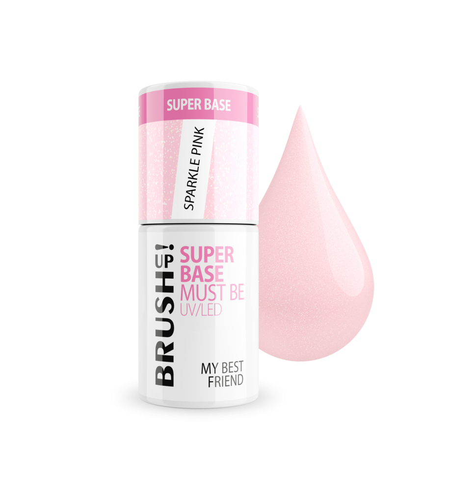 BRUSH UP! báza My Best Friend Sparkle Pink 5 g